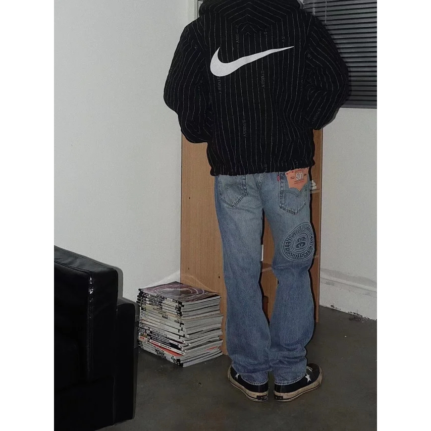 Stussy x Levi's Embossed 501 Jeans Rugged-Blue