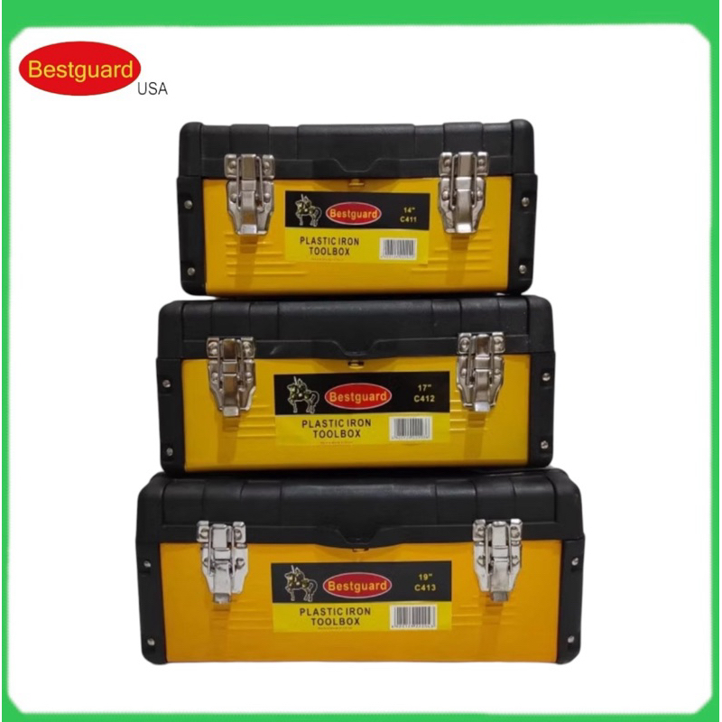Bestguard Tool box besi dan Plastik Toolbag bag Kotak perkakas Alat bengkel box toolbox 14 17 19 inc
