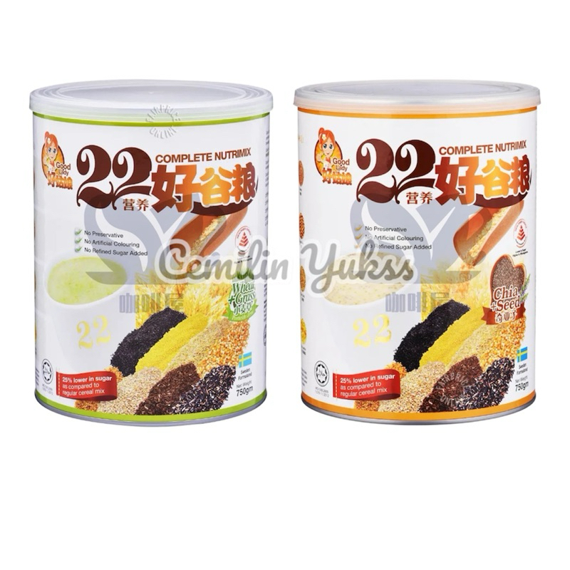 

Good Lady 22 Ingredients Chia Seed 750g Good Lady Wheat Grass 750g Minuman Cereal Sehat 22 Jenis Kacang Dan Gandum