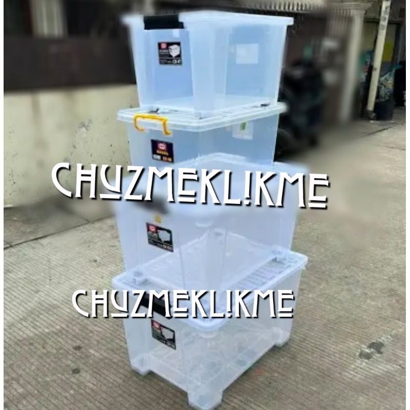 Container box Shinpo (bening) transparan 46 liter, 60 liter, 80 liter, 100 liter, 115 liter/Box shin