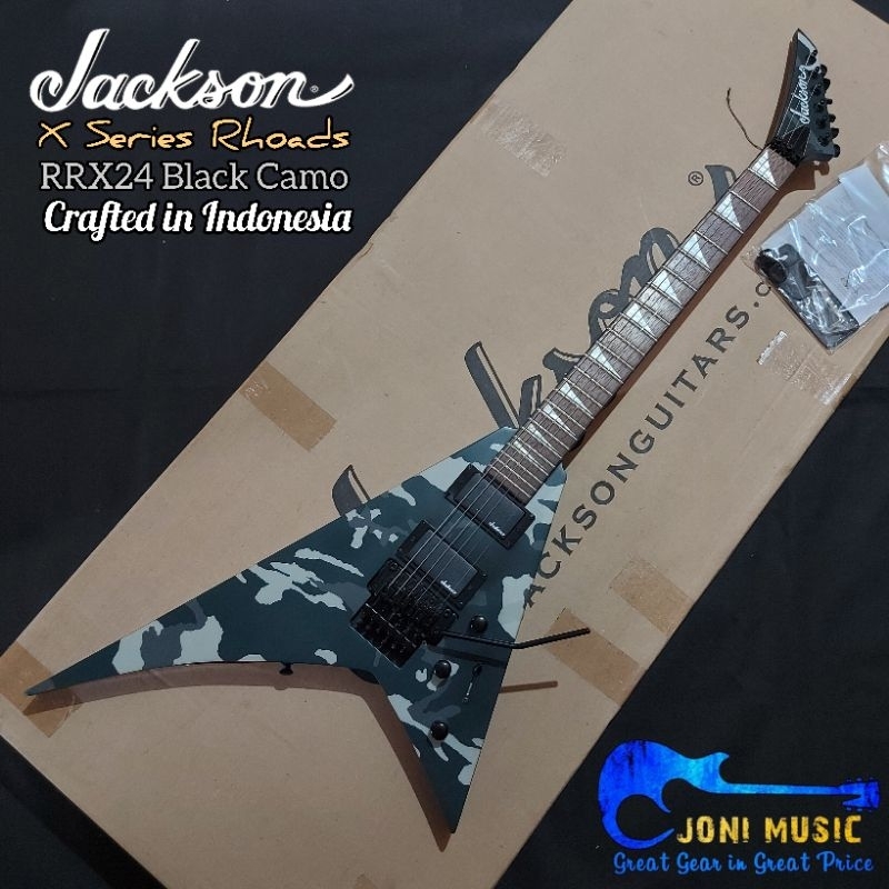Gitar Jackson X Series Rhoads RRX24 Flying V Black Camo Woodland Camo