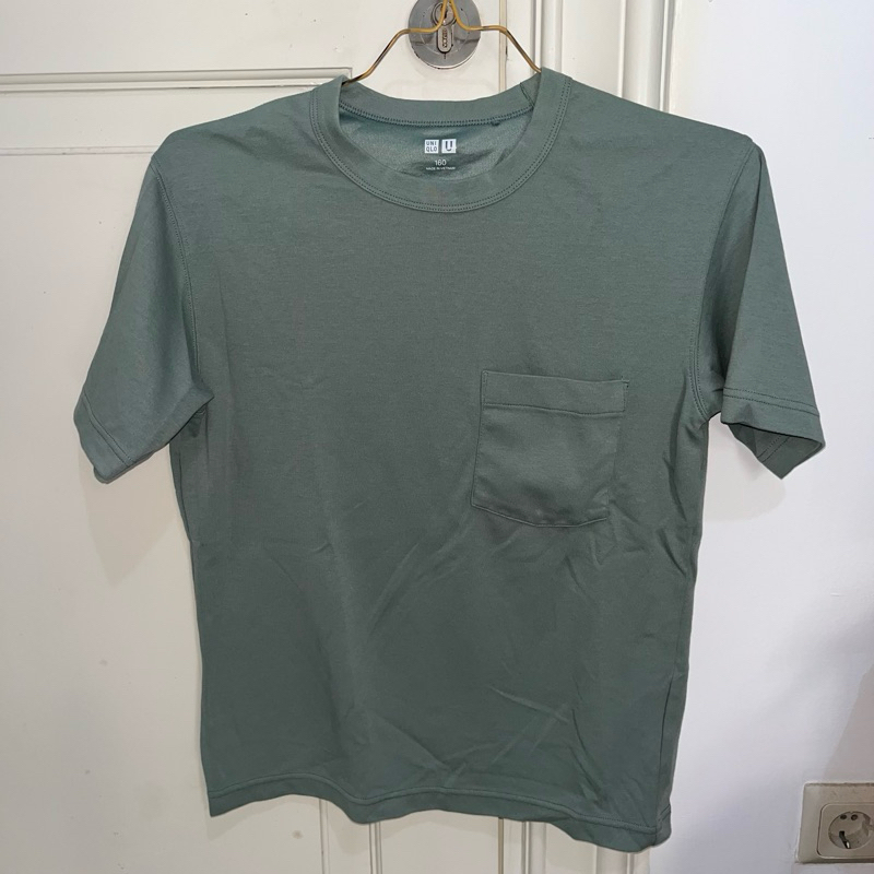 UNIQLO Kaos - Kids 160 - Sage Green