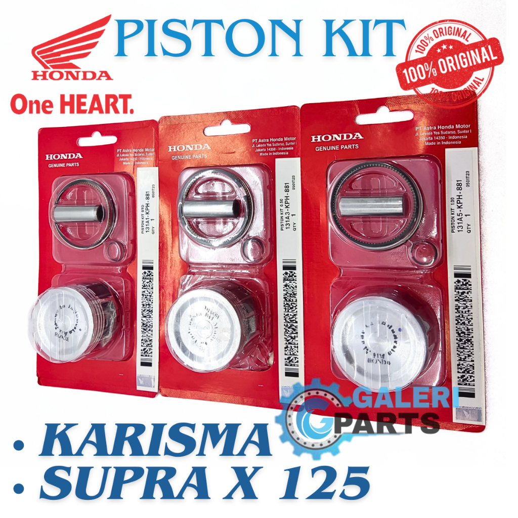 Original Piston Kit Seher Honda KPH Karisma Supra x 125 Seher Ring Included