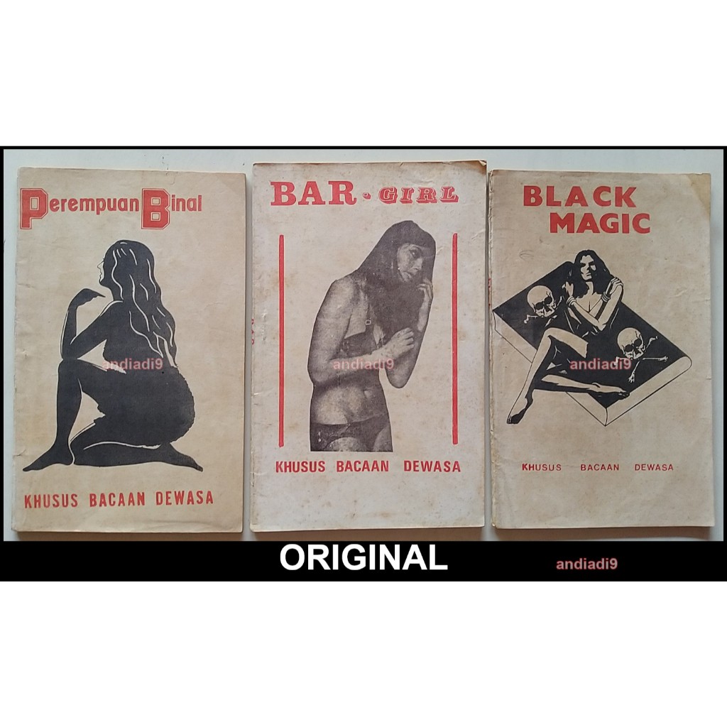 BUKU JADUL VINTAGE NOVEL KHUSUS BACAAN DEWASA PEREMPUAN BINAL SANDRA BAR GIRL WANDY BLACK MAGIC YAME