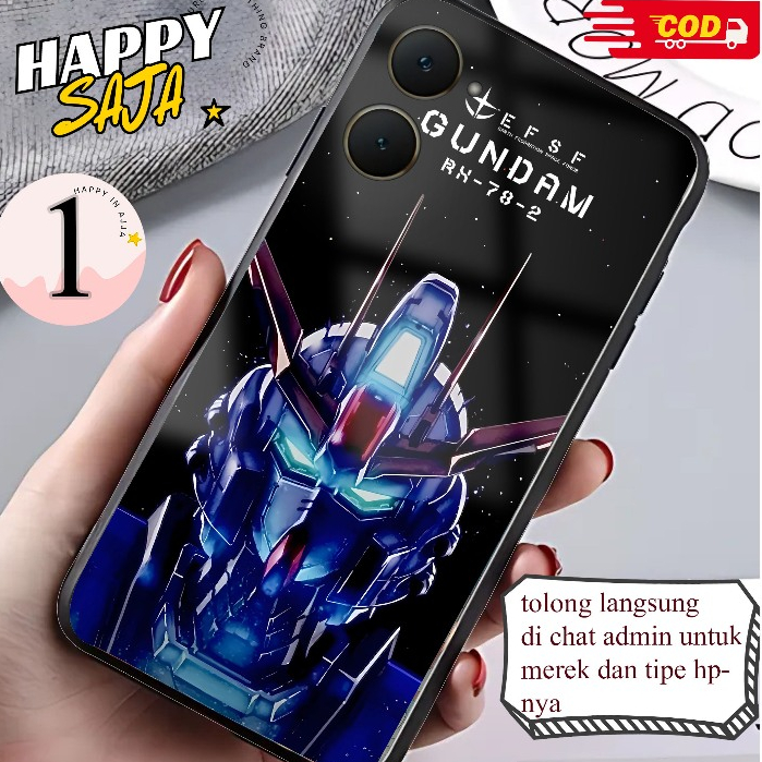 128. CASING GLOSSY PREMIUM Motif Full Logo Asthetic case FOR VIVO TERBARU Y03 Y22 Y18 Y02 Y17 Y27s Y