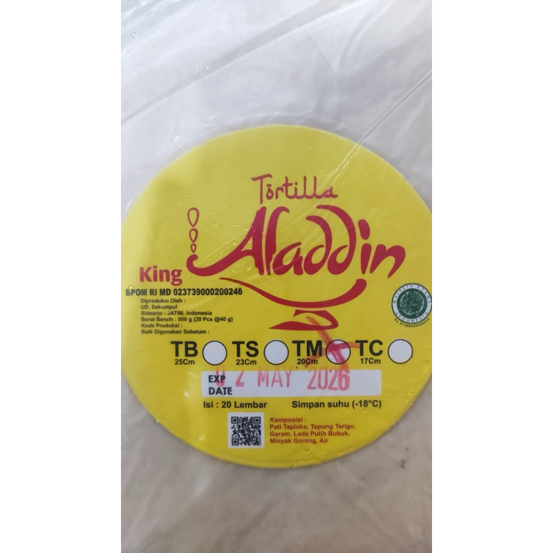 

Kulit Tortila Aladin 20 cm