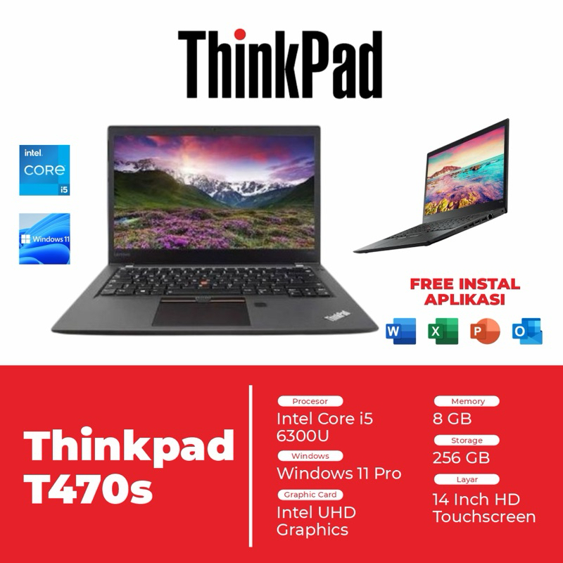 Lenovo Thinkpad T470s/i5 gen 7/8gb/256gb
