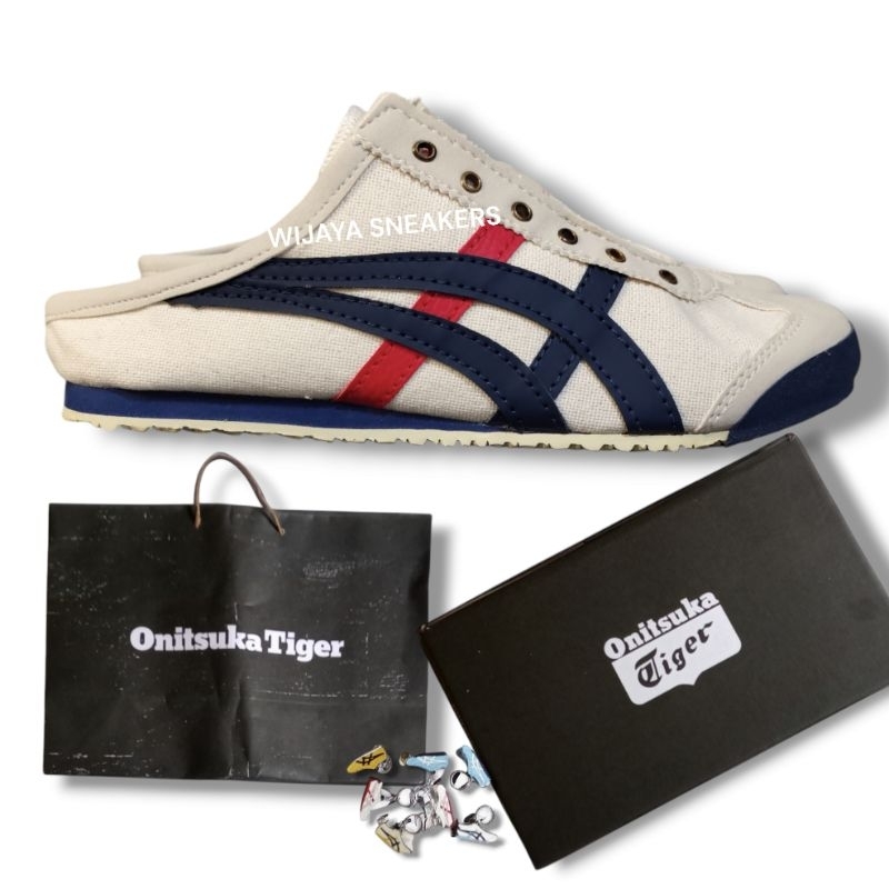 sepatu Slip On Wanita Cream Navy Red Slip On kanvas Wanita