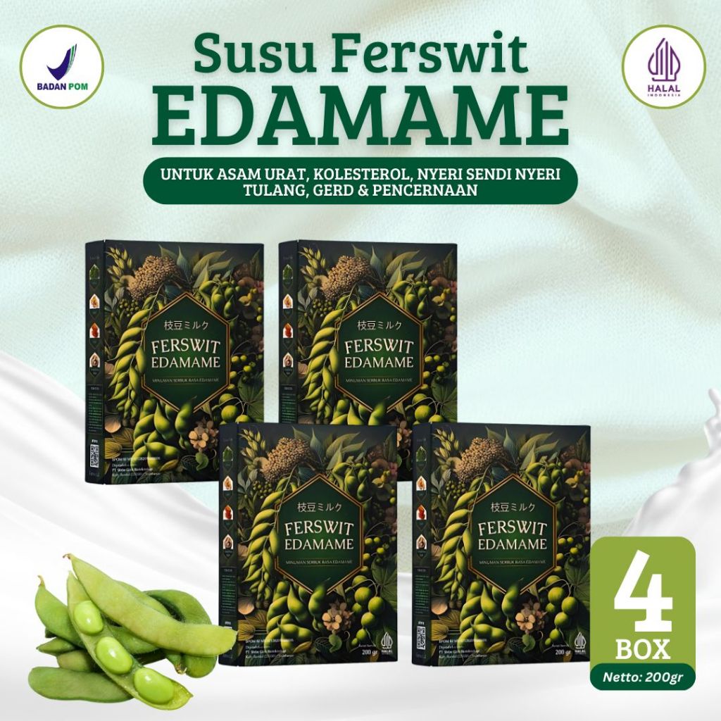 

Ferswit Susu Edamame Premium Jepang 200 Gram 4 Box