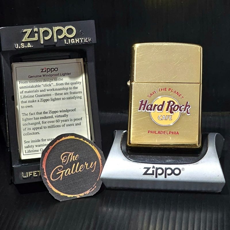 ⭐️⭐️⭐️⭐️⭐️ ORIGINAL ZIPPO OFFICIAL HARD ROCK CAFE PHILADELPHIA TAHUN 1998 / XIV VERY RARE
