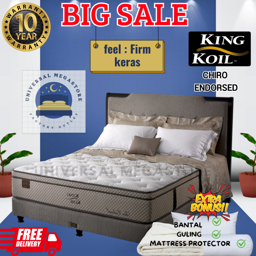 KING KOIL Kasur Springbed NEW CHIRO ENDORSED