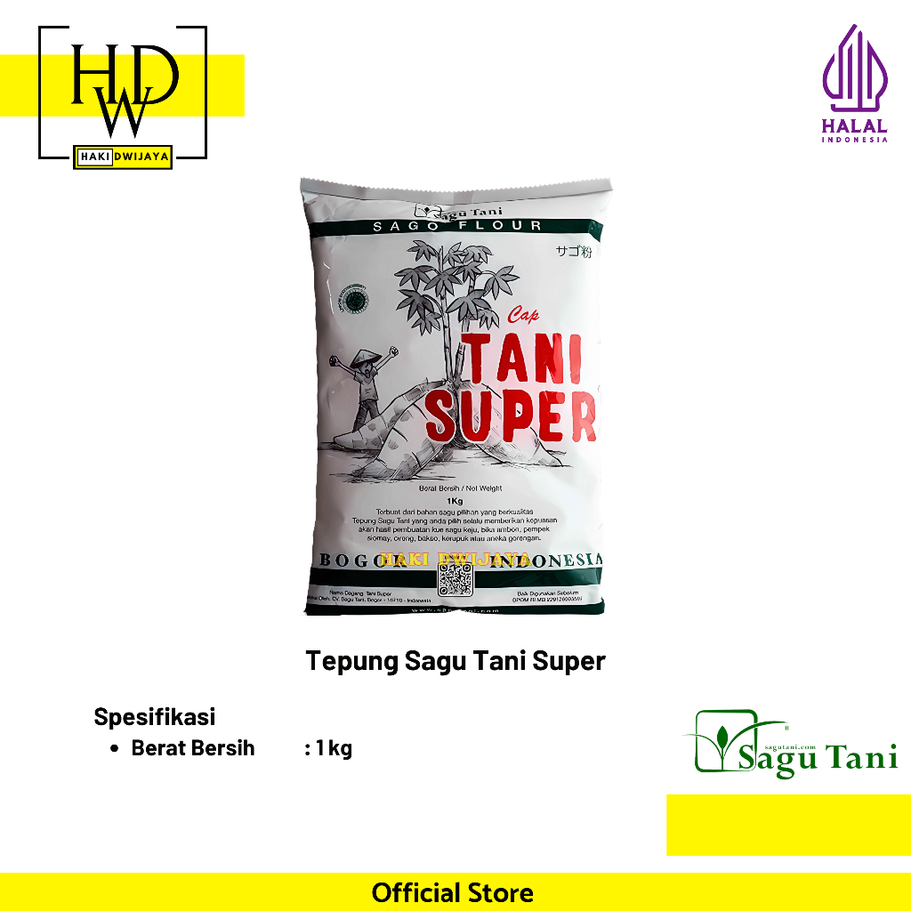 

[1kg] Sagu Tani Super Tepung Tapioka / Sagu Berkualitas Tinggi