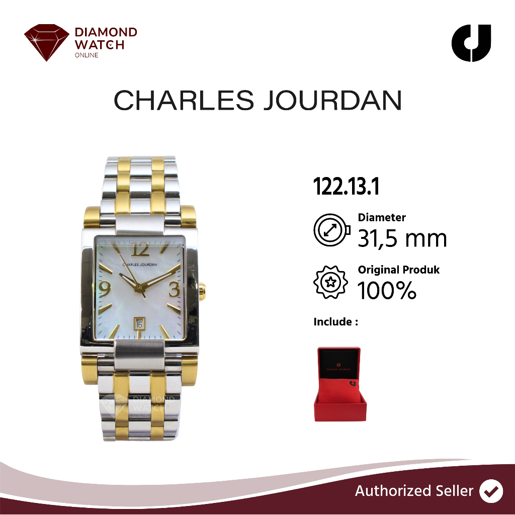Jam Tangan Charles Jourdan CJ 122.13.1 Diameter 31,5mm / 9,2mm Stainless Steel122.13.1