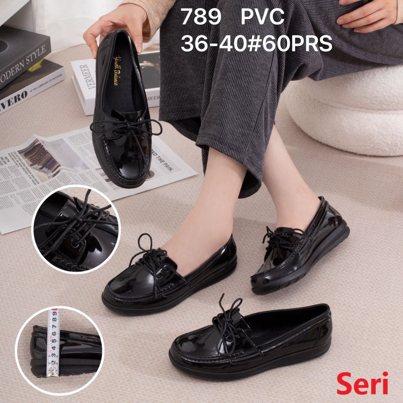 Sepatu Wanita Karet' Jelly Import Glossy Anti air Youth Balance 789