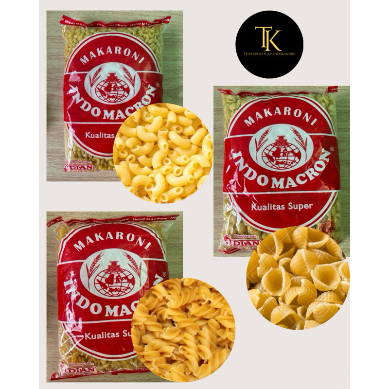 

makaroni spiral makaroni pipa makaroni kerang mentah makroni merk indomacron 1kg
