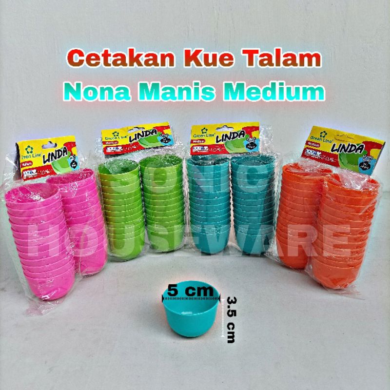 24 pcs Cetakan Kue Mangkok Mangkuk Diameter 5 cm Medium Kue Talam Kue Bugis Agar Ager Cucing Pudding