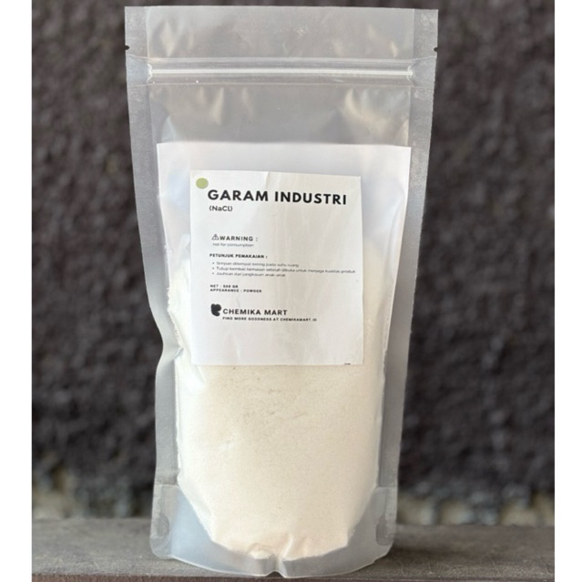 

Garam NaCl - Garam Industri dan Garam Kebersihan Non Yodium Cosmetic Grade / Natrium Klorida 500 gr