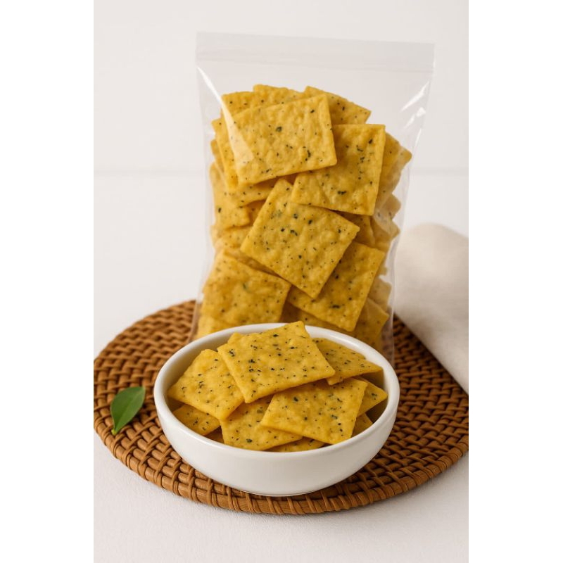 

Snack Keripik Bawang Daun Jeruk Rasa Gurih Asin Renyahh