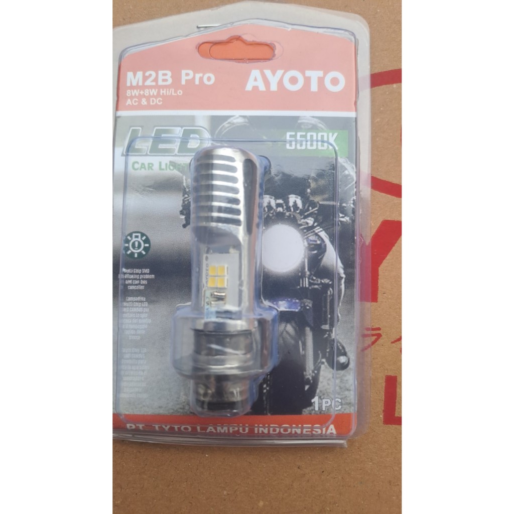 Lampu LED Motor AYOTO M2B Pro Socket H6 AC DC Original Garansi