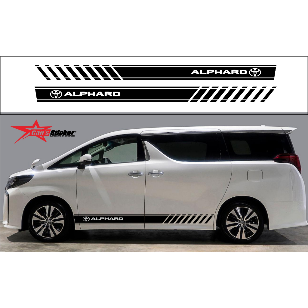 Toyota Alphard Cutting Sticker Aksesoris Mobil Toyota Alphard