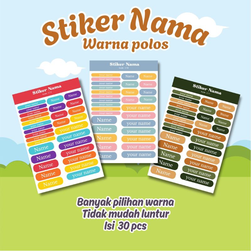 

STIKER NAMA | LABEL NAMA | STIKER ANAK