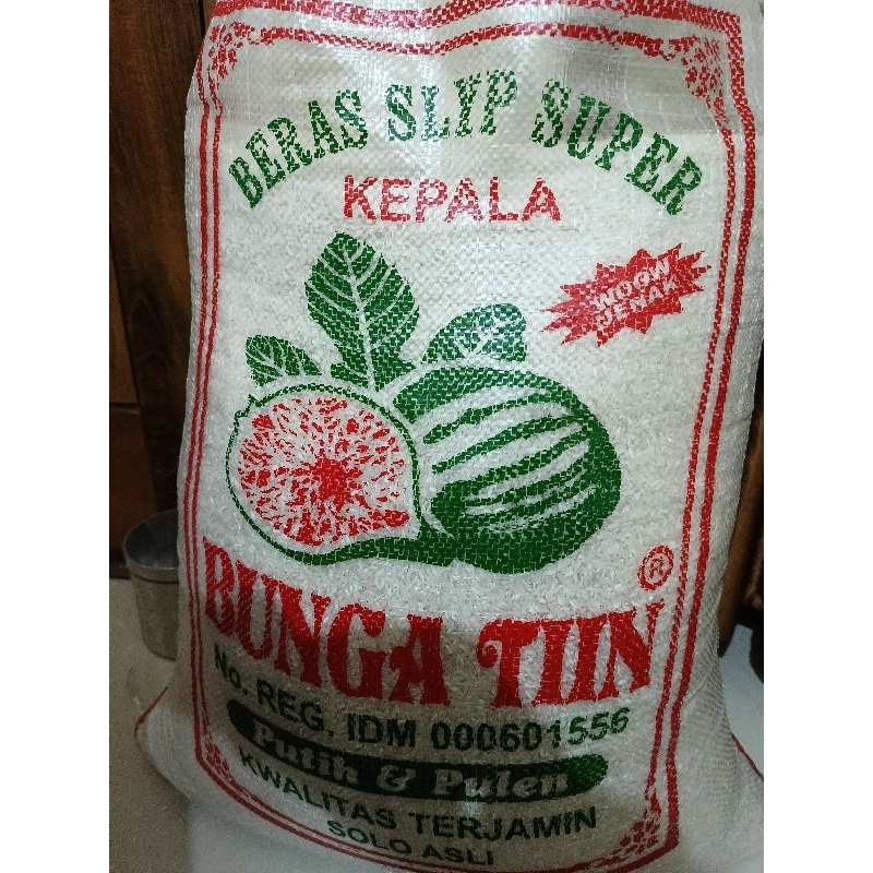 

Beras Slyp Super BUNGA TIN 50 KG Solo Asli