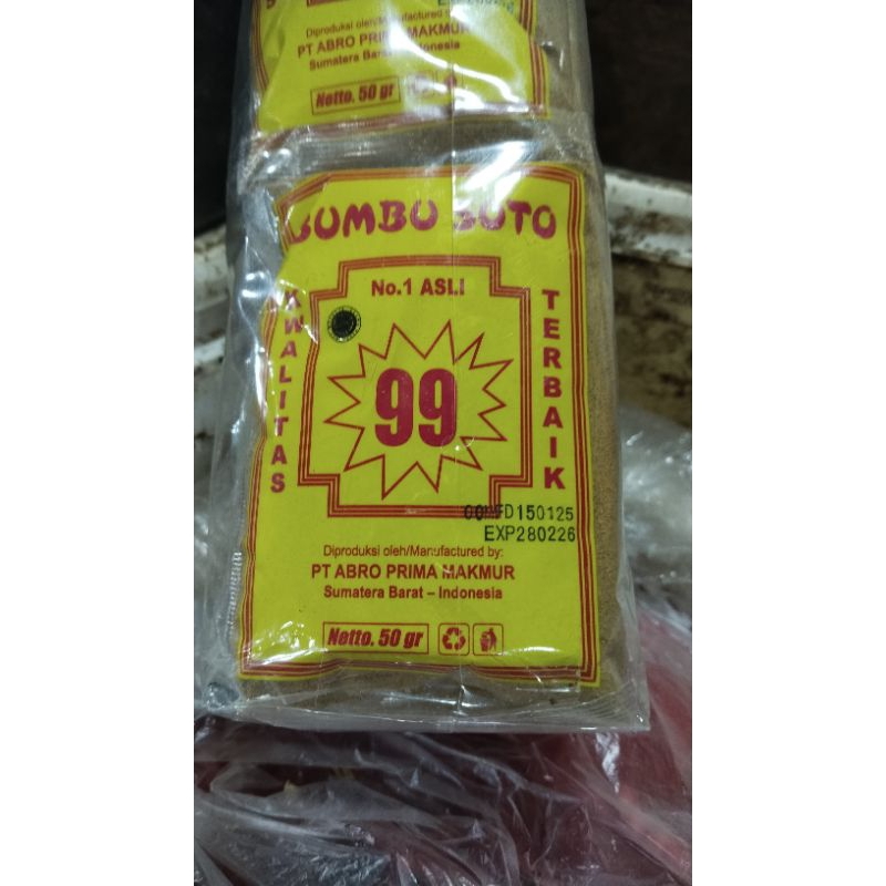 

bumbu soto cap 99 1pack isi 20pics