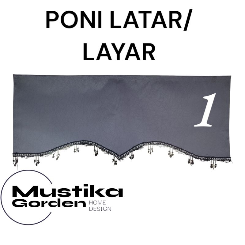 Poni Layar/Latar Gorden Minimalis,Poni Gorden