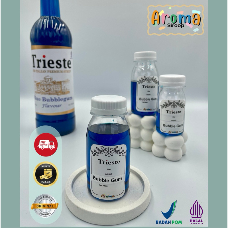 

Trieste Syrup - REPACK Sirup Trieste Bubble Gum ( 100ml - 75ml - 30ml ) Asli 100% ORIGINAL