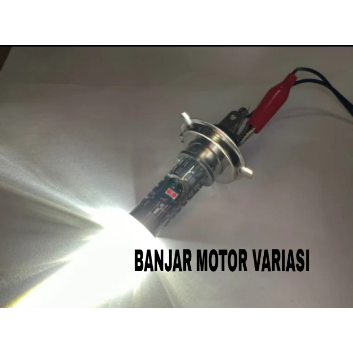 lampu led laser h4 bholam lampu depan h4 demon nyala white yellow lampu motor H4 D3 senja 2warna mer