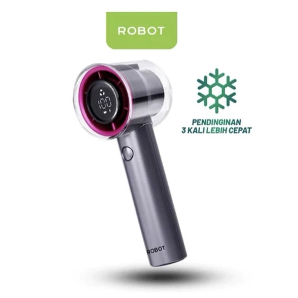 ROBOT RT-BF26 Kipas Angin Powerful Portable Mini Fan 3000mAh Led Digital Display / Kipas Angin Porta