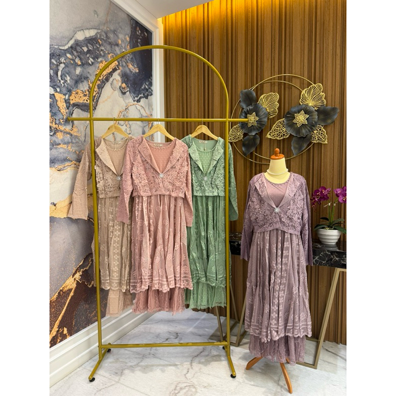 Gamis Brokat  003 / Gamis Rompi / XL dan XXL / Gamis