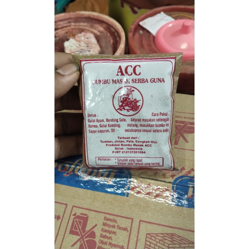 

Bumbu Acc Saset 50gram Asli Minang Bubuk - Toko Masakan Terbaik