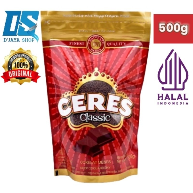 

CERES CLASSIC CHOCOLATE MEISES COKELAT MESES ZIPLOCK POUCH 500g