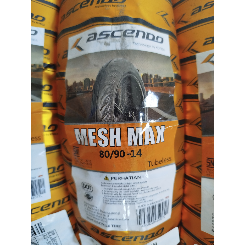 BAN ASCENDO 80/90-14 TUBELESS