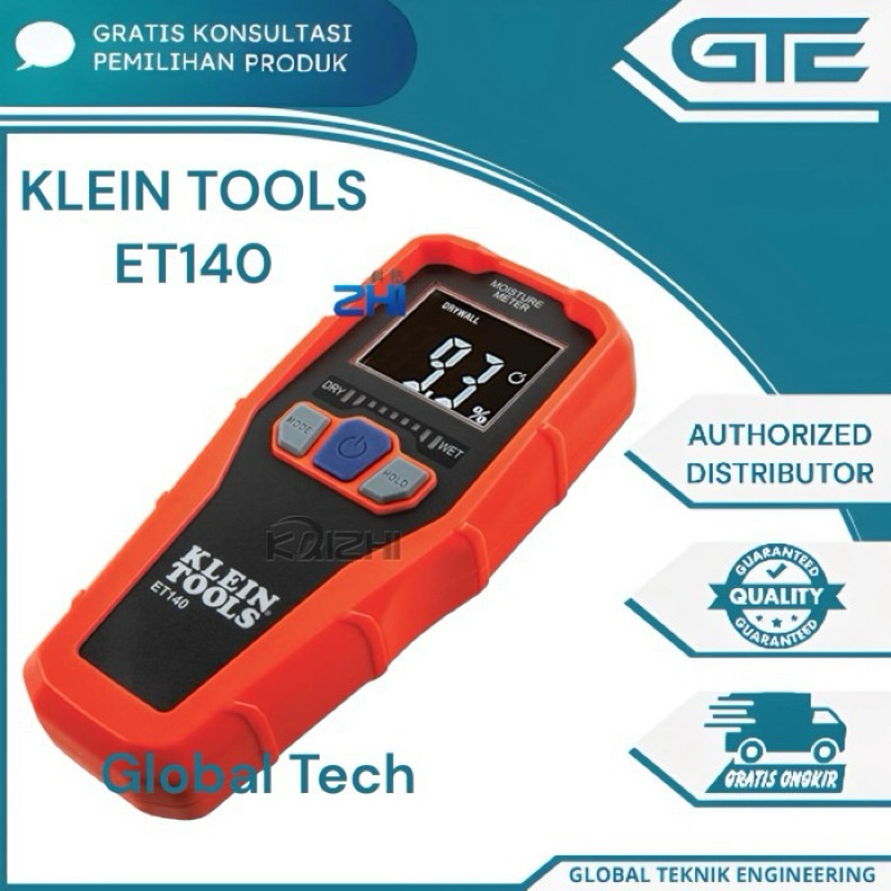 Pinless Moisture Meter KLEIN TOOLS ET140 MC Tester Kayu Tembok Wood