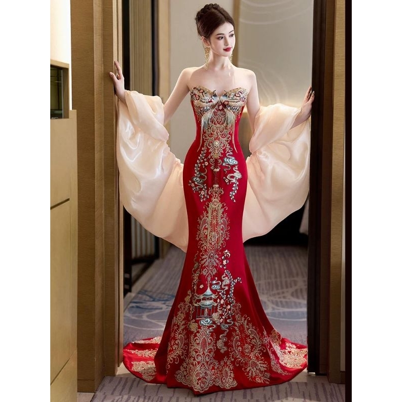 Gaun Pesta Mewah  Cheongsam Dress, Dress Pesta Oriental, Qipao Dress