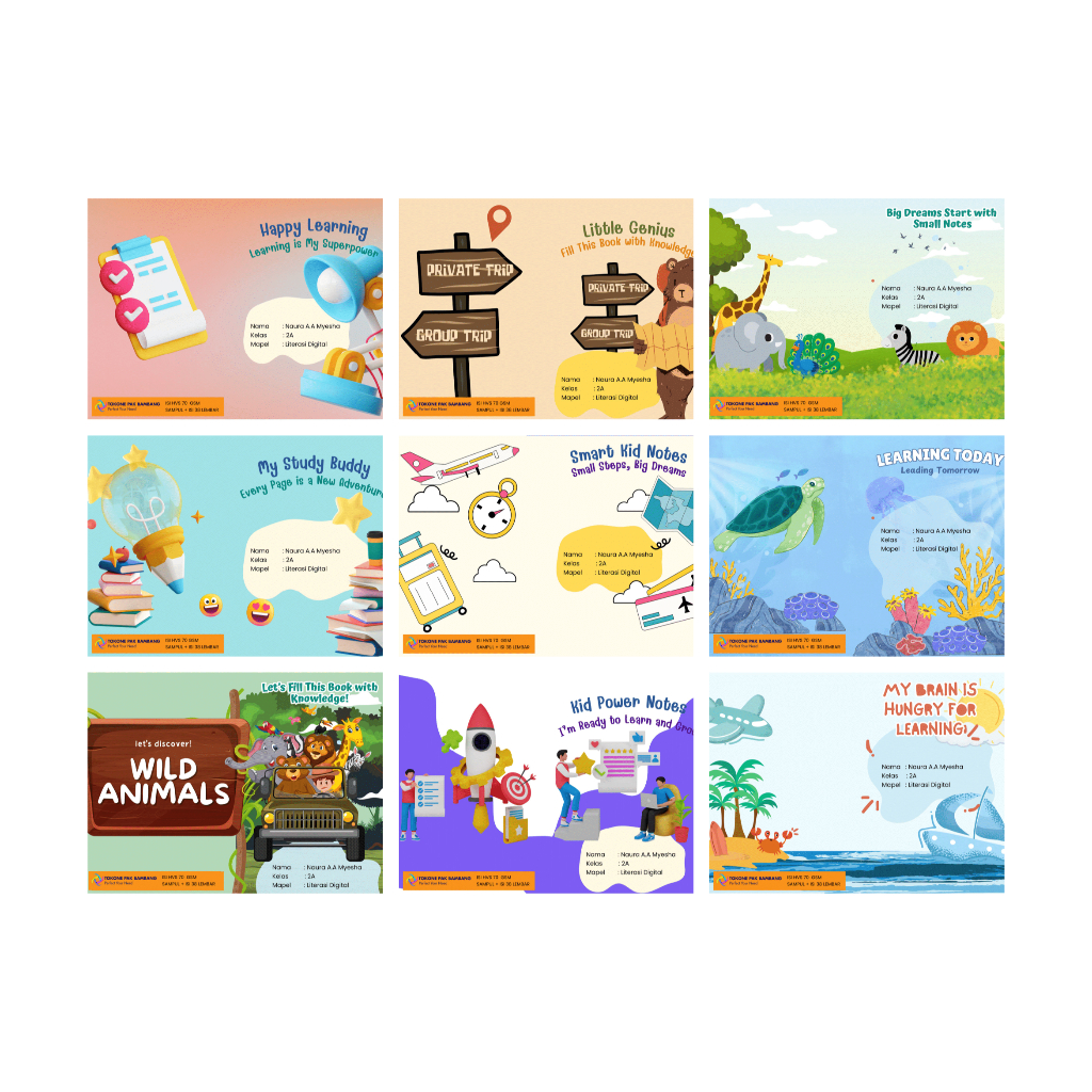 

Buku Tulis Sekolah Pelajaran Custom Nama Harga per satuan/per biji isi 38 lembar kertas hvs70gsm