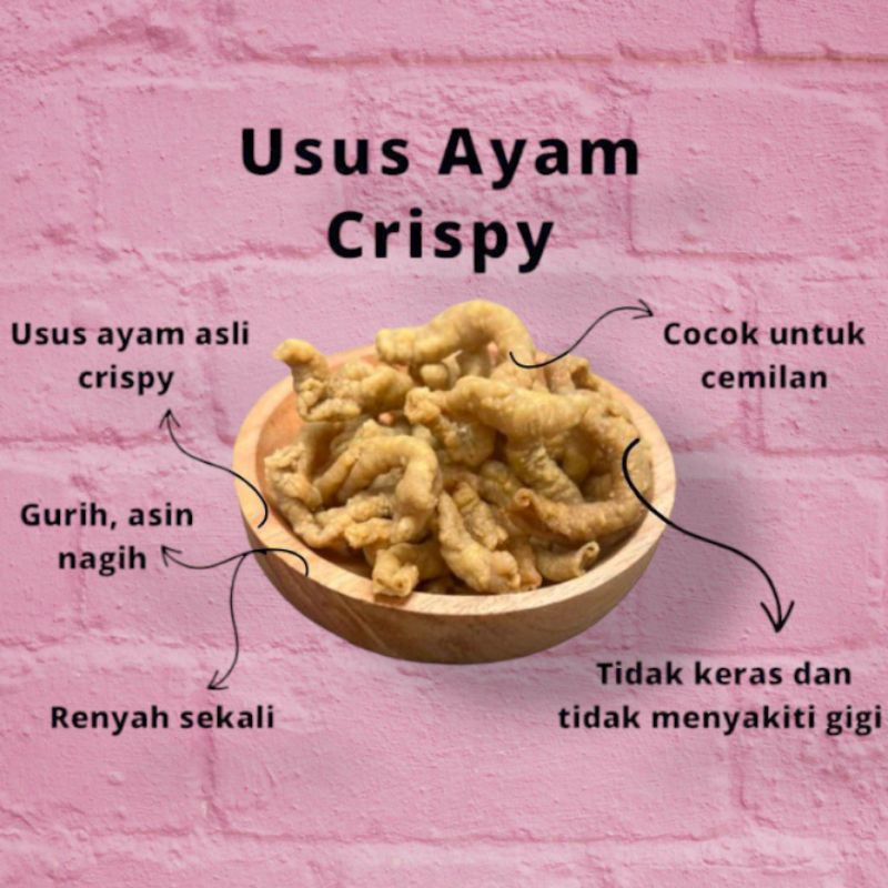 

KRIPIK USUS AYAM KRISPY 500gram - 1KG
