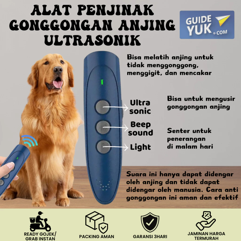 Alat Penjinak Gonggongan Anjing Ultrasonik / Handle Dog Barking / DEVICE DOG With USB Charger Origin