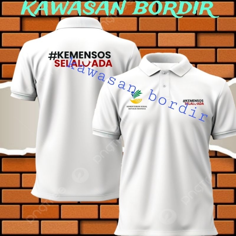 Terbaru polo shirt Kemensos selalu ada baju Kemensos RI seragam Kemensos RI baju Kemensos RI full bo
