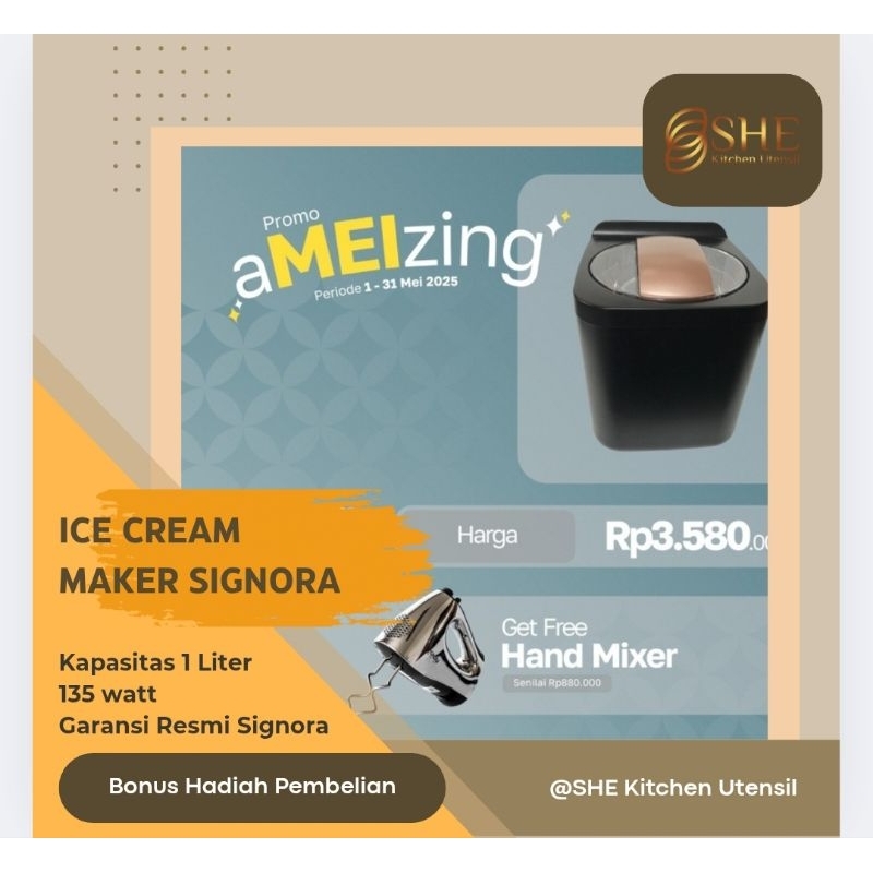 Mesin Es Cream Signora Ice Cream maker Yoghurt Maker