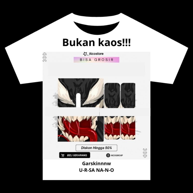 

Bukan Kaos Tapi Garskin Nano Gambar Bisa Custom