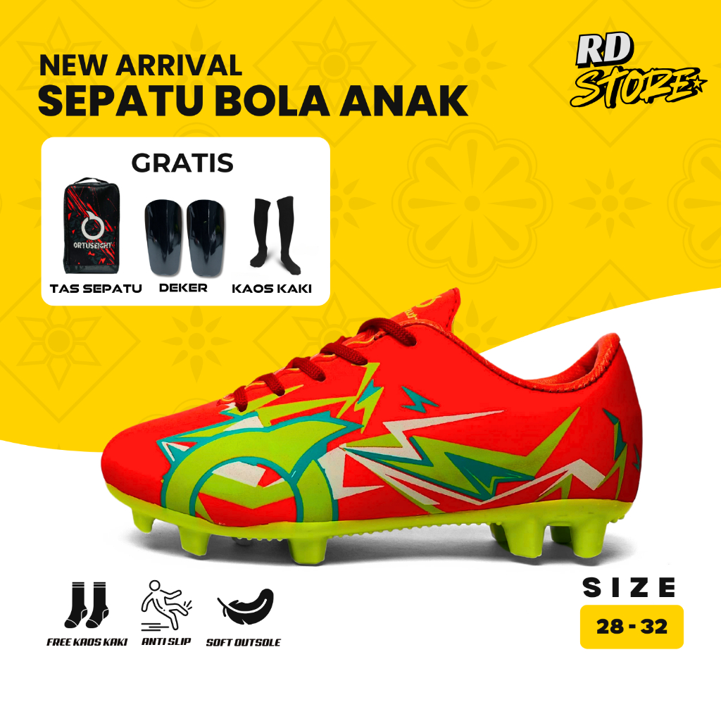 Sepatu Sepak Bola Anak Junior size 28,29,30,31,32 Sepatu Anak Kecil Ortus Terbaru