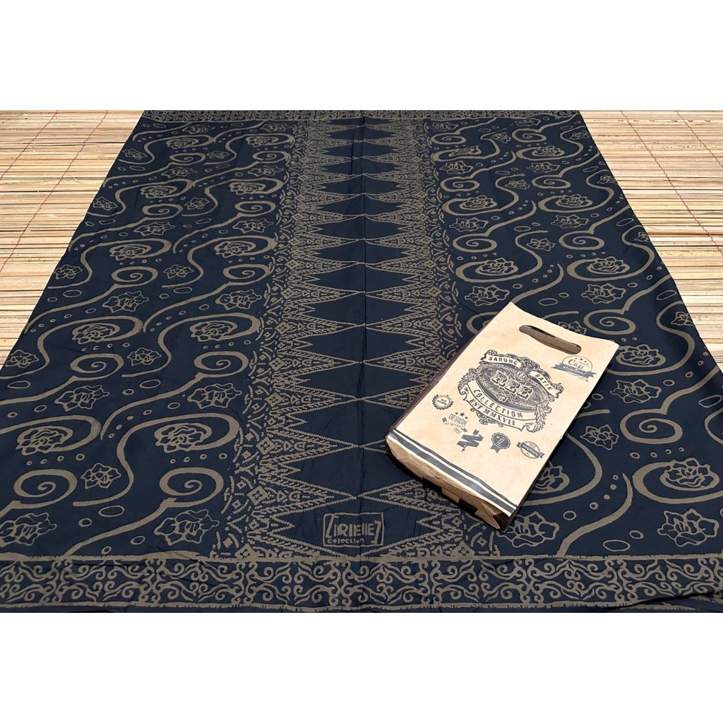 Ree Collection Sarung dewasa MR11 hijau army monokrom hitam abstrak ukel || Gebyar Batik Pekalongan