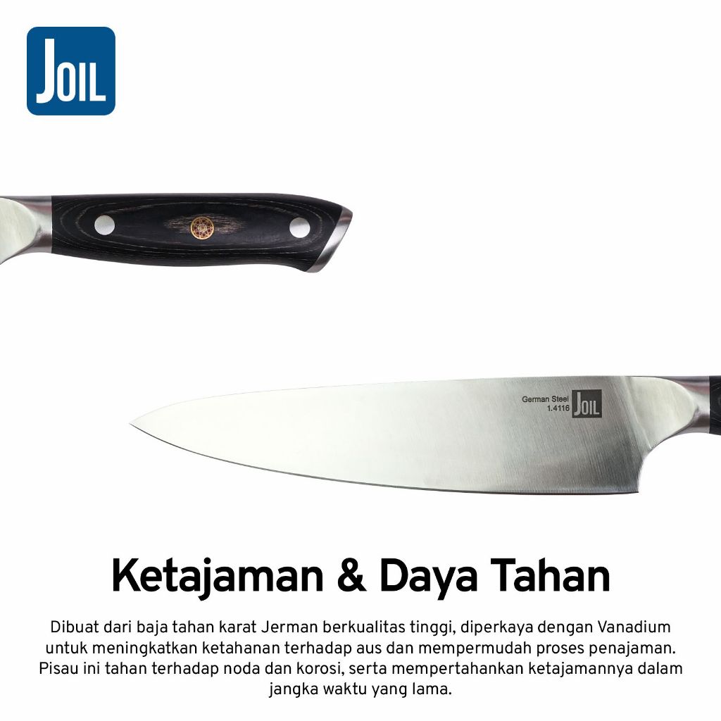 Joil Pisau Dapur Chef Knife Germany Stainless Steel - N5 Tbk