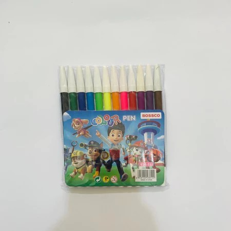 

Spidol 12 Warna Warni Color Pen Bossco Besar Kemasan Aman