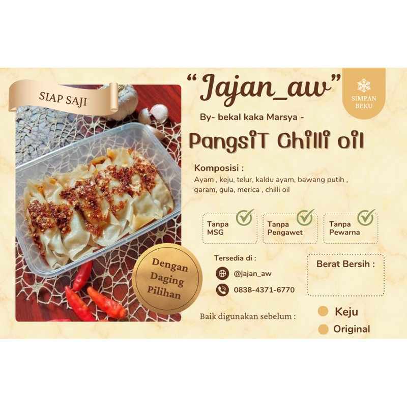 

pangsit chilli oil