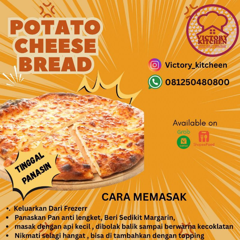 

potato chesse bread isi 3 pcs roti kentang keju