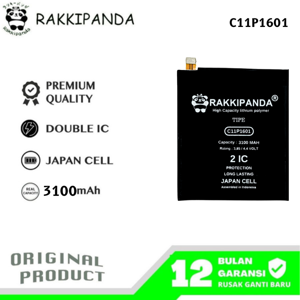RakkiPanda - C11P1601 Zenfone 3 5,2" Z017D ZE520KL / Zenfone Live A007 ZB501KL Batre Batrai Baterai